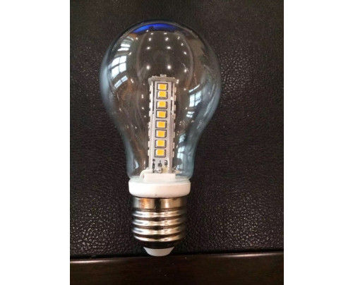 LED žárovka E27 7W 360° teplá bílá - čiré sklo