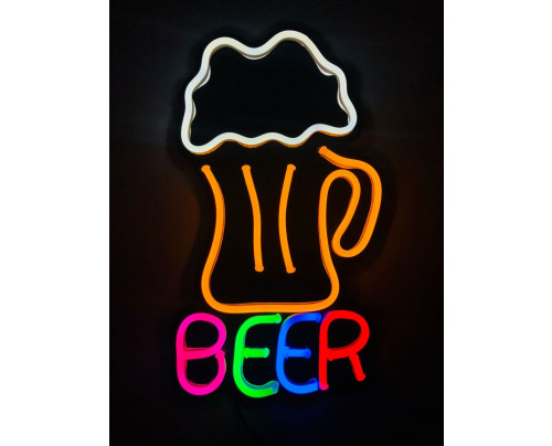 LED neonový nápis BEER
