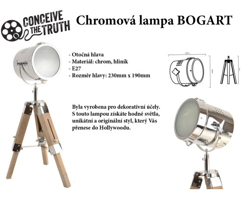 Chromová lampa BOGART