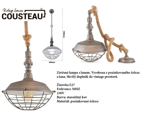 Závěsná lampa COSTEAU