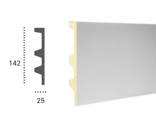 Lišta pro nepřímé osvětlení - Ohebná LF 505 - 142x25mm-profil 1m