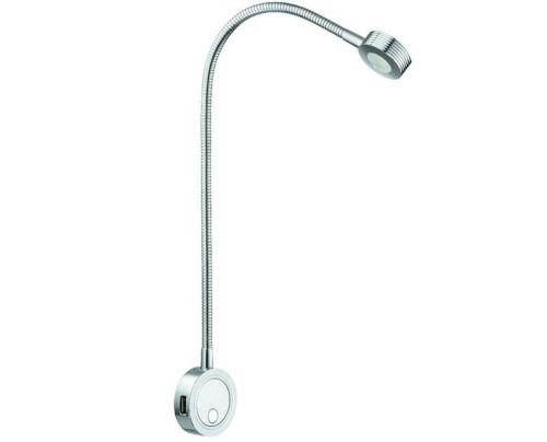 Lampička s flexibilním ramenem a USB nabíječkou - stříbrná