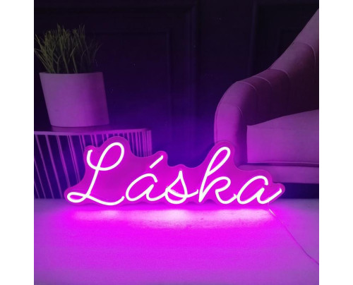 LED neonový nápis Láska