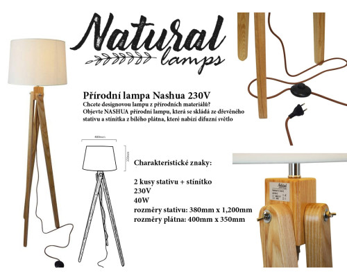 Přírodní lampa NASHUA