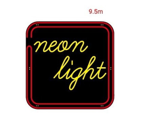 LED neonový nápis NEON LIGHT - 74 cm na 74 cm