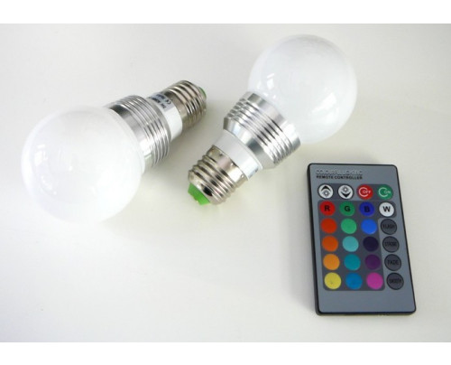 LED žárovka RGB 16-2 E27 - 360° RGB