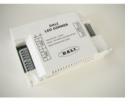 DALI LED stmívač 3 kanálový RGB 12-24V 3x 4A