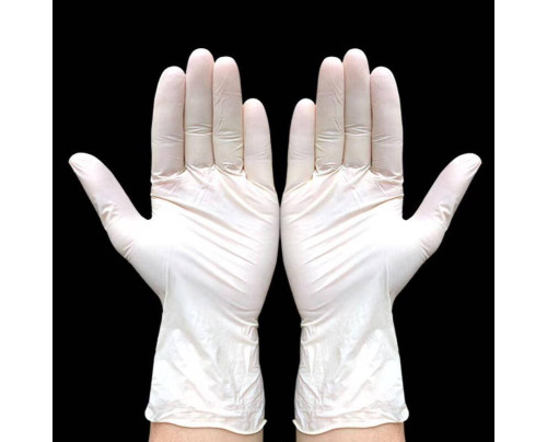 Ochranné rukavice 10 ks - bílé