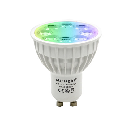 LED žárovka RGB - GU10 - 4W -CCT