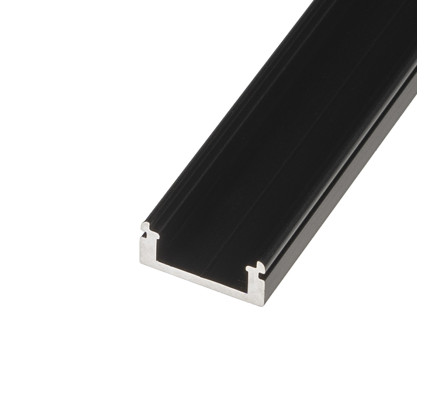 LED profil N8C - nástěnný černý - BEZ KRYTU 1m