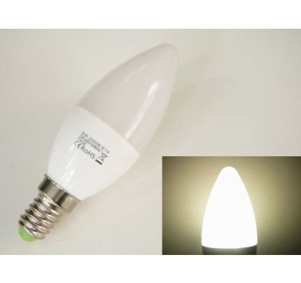 LED žárovka E14 EV5W svíčka Denní bílá