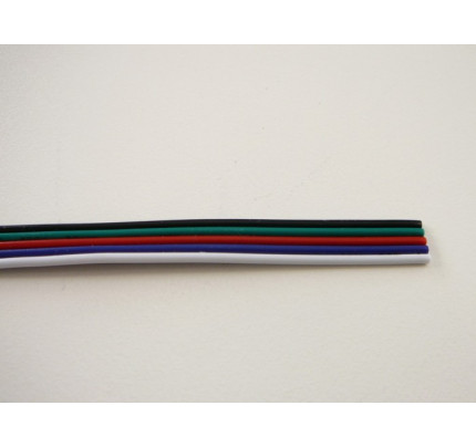 Plochý RGBW kabel 5x 0,75 mm2