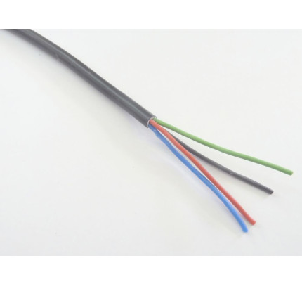 RGB kabel 4x0,5 kulatý - černá